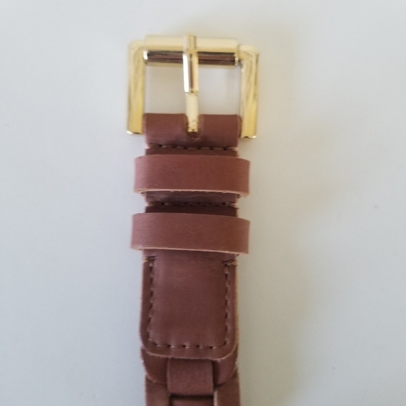 Boden Brown Leather Belt with Gold Buckle main image 2